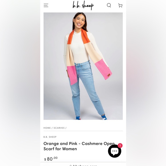 b.b sheep Accessories - B.b. Sheep cashmere scarf.